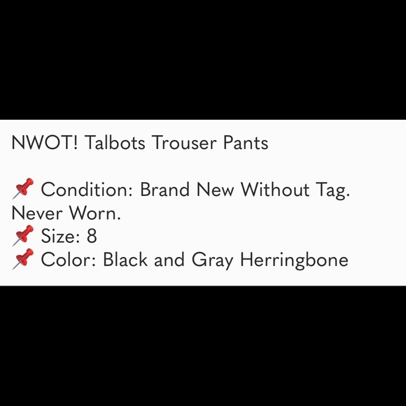 NWOT! Talbots Trouser Pants - Picture 9 of 9